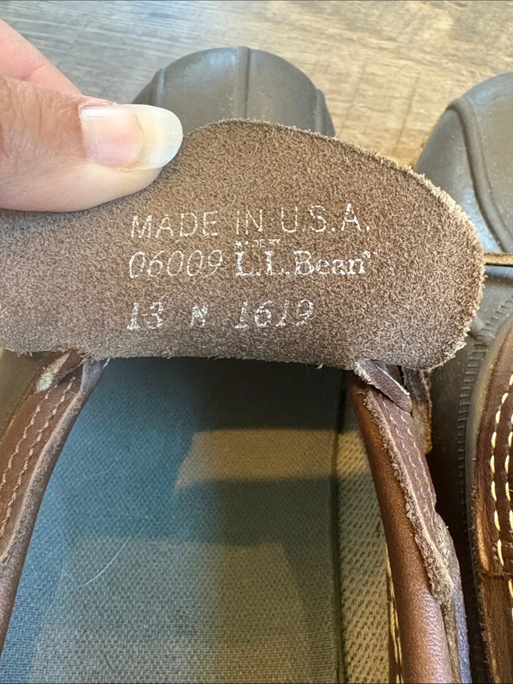 Vintage L.L. Bean Duck Bean Boots Men’s 13 Brown Leather Mocs Made in USA